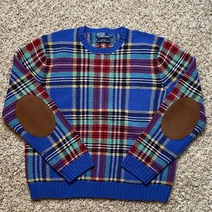 Vintage Ralph Lauren Plaid Wool Sweater XL